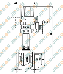 电动高温球阀(防爆型尺寸图)