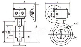 D341X橡胶软密封蝶阀 (蜗轮传动) 