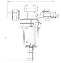 DY22F低温升压调节阀 (结构尺寸图) 
