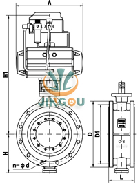 <strong>气动调节蝶阀</strong> (法兰式)