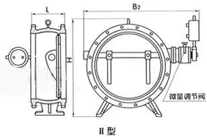 H47X蝶式缓冲止回阀 结构尺寸图 