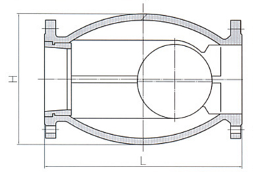 HQ44X微阻球形止回阀 (结构尺寸图) 