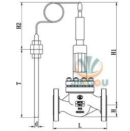 自力式温度调节阀 (二通阀连接尺寸图)