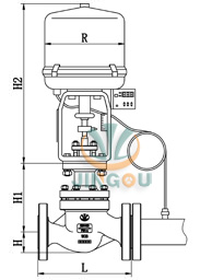 ZZWPE自力式电控温度调节阀 (连接尺寸图)